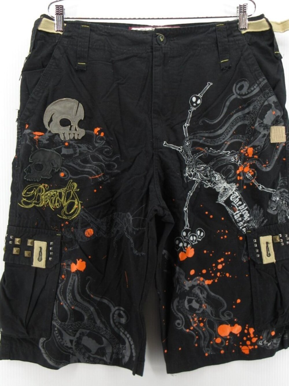 Artful Dodger Shorts 36 Cargo Hip Hop Skull Octopus Y2K Streetwear